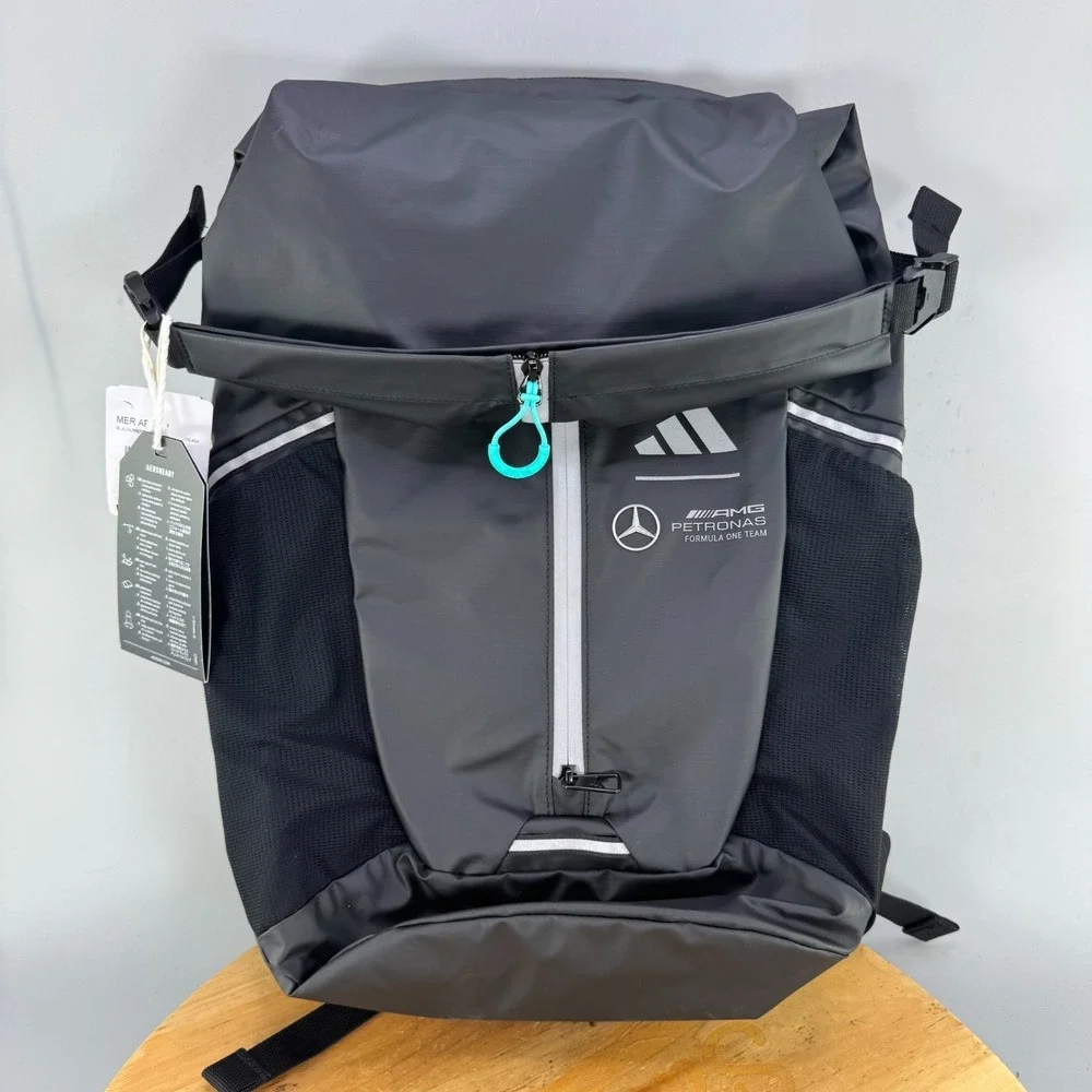 Adidas Backpack Mercedes-AMG Petronas F1 Team Black Reflective Laptop Books Bag